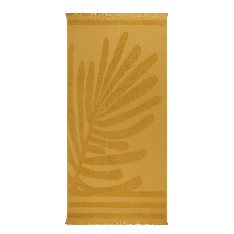 Fouta de plage TROPI jaune ocre
