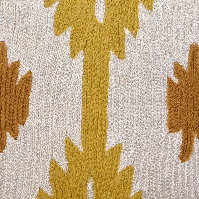 Housse de coussin JOKO ivoire et jaune