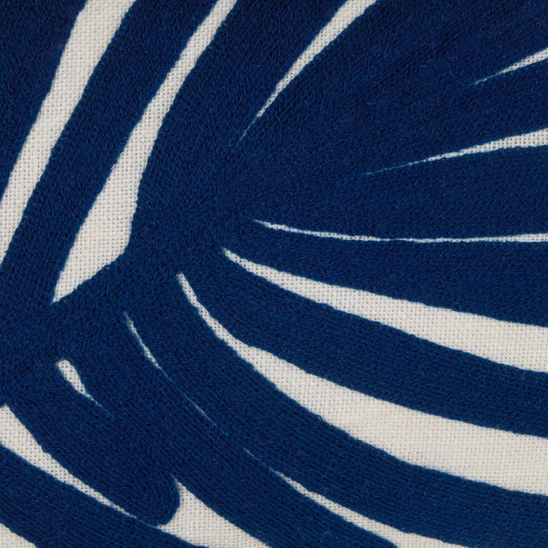 Housse de coussin TROPI ecru et indigo