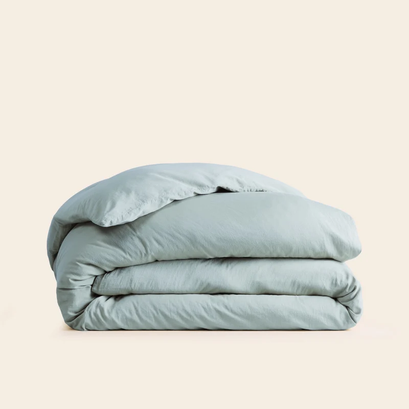 Housse de couette SATHEENE vert eucalyptus