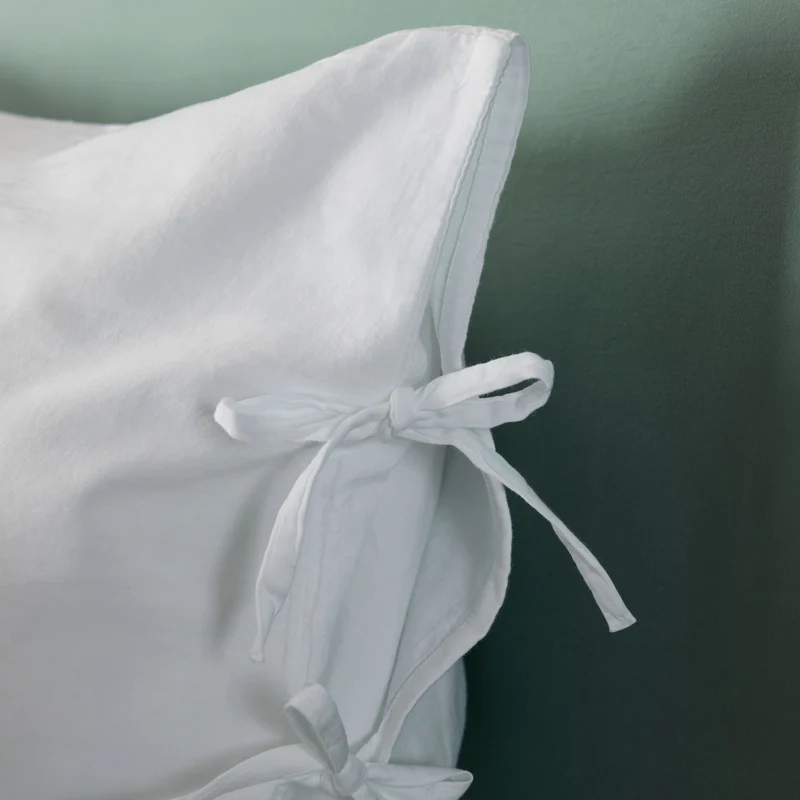 Lot de 2 taies d'oreiller SATHEENE simplement blanc