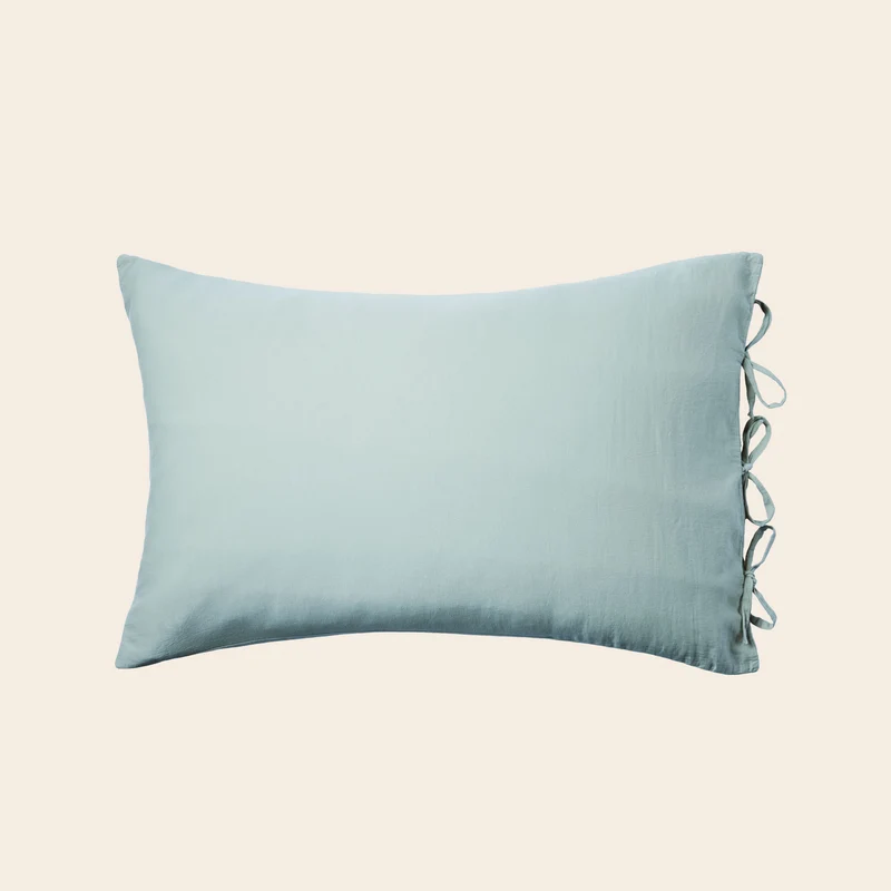 Lot de 2 taies d'oreiller SATHEENE vert eucalyptus