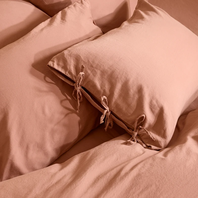 Lot de 2 taies d'oreiller SATHEENE terrarosa