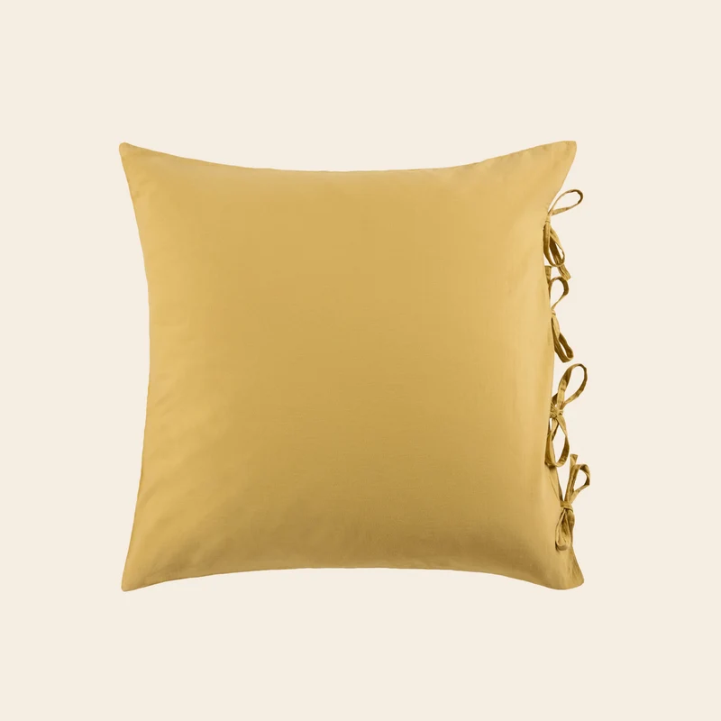 Lot de 2 taies d'oreiller SATHEENE jaune indien