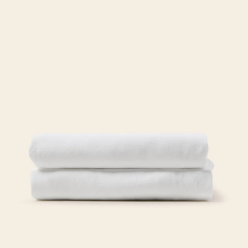Drap plat SATHEENE simplement blanc