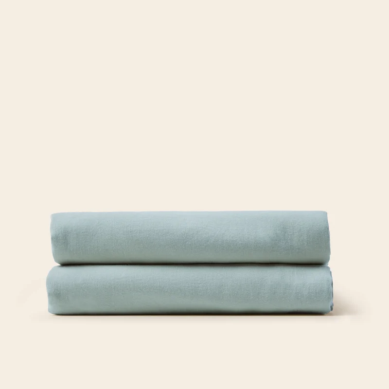 Drap plat SATHEENE vert eucalyptus