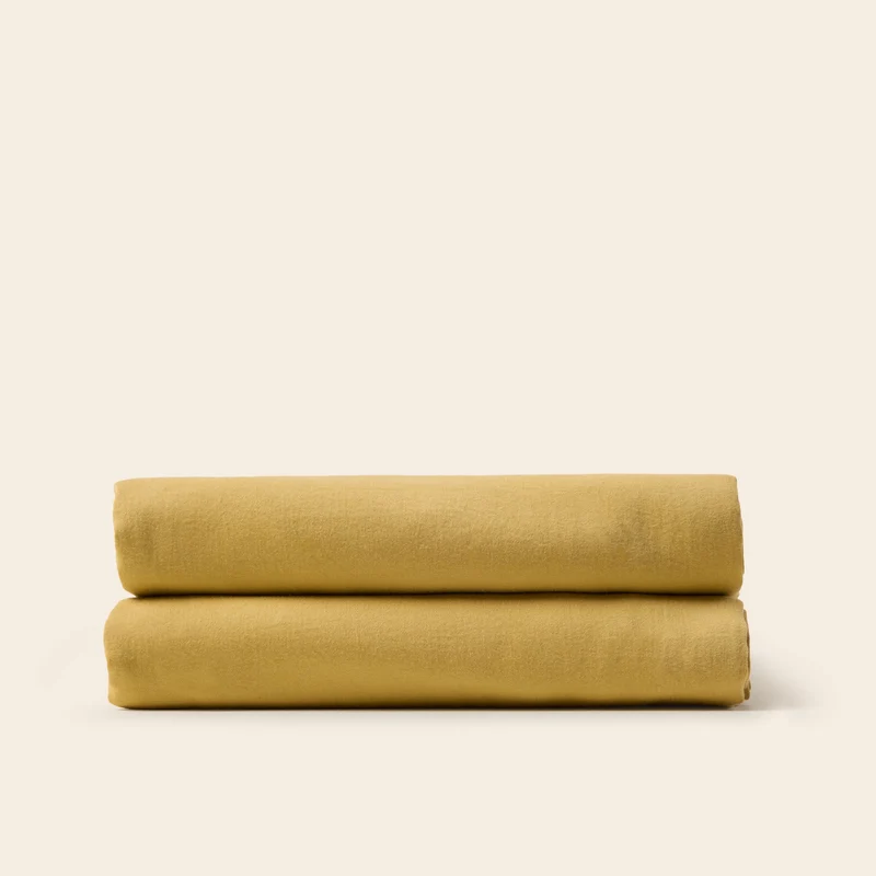 Drap plat SATHEENE jaune indien