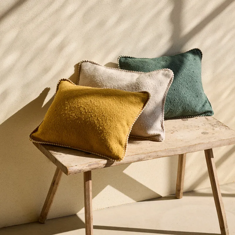Housse de coussin GANJI vert cyprès