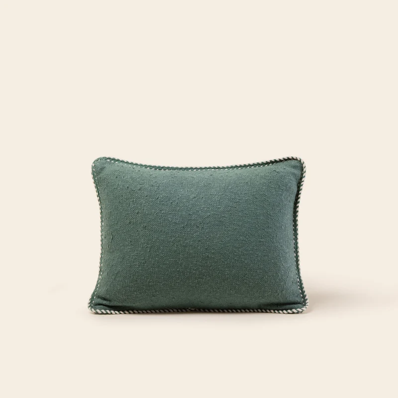Housse de coussin GANJI vert cyprès