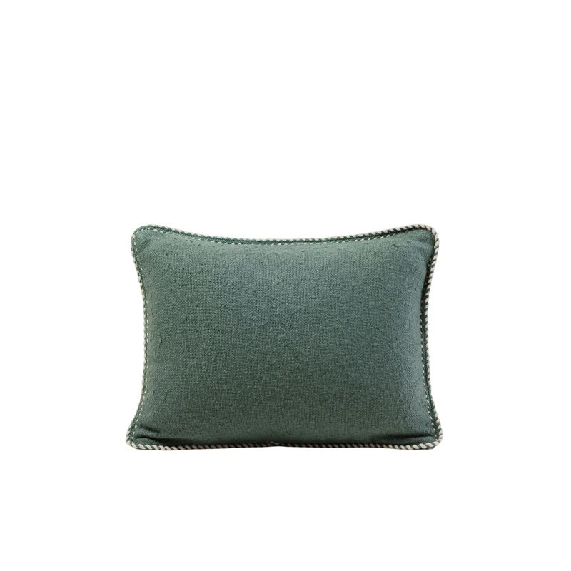 Housse de coussin GANJI vert cyprès