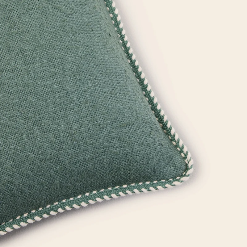 Housse de coussin GANJI vert cyprès