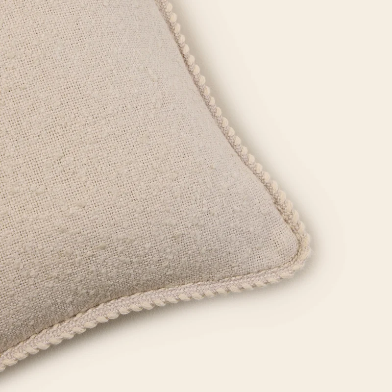 Housse de coussin GANJI calcaire