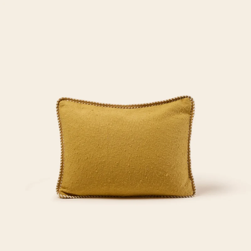 Housse de coussin GANJI jaune ocre