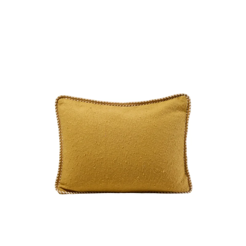 Housse de coussin GANJI jaune ocre
