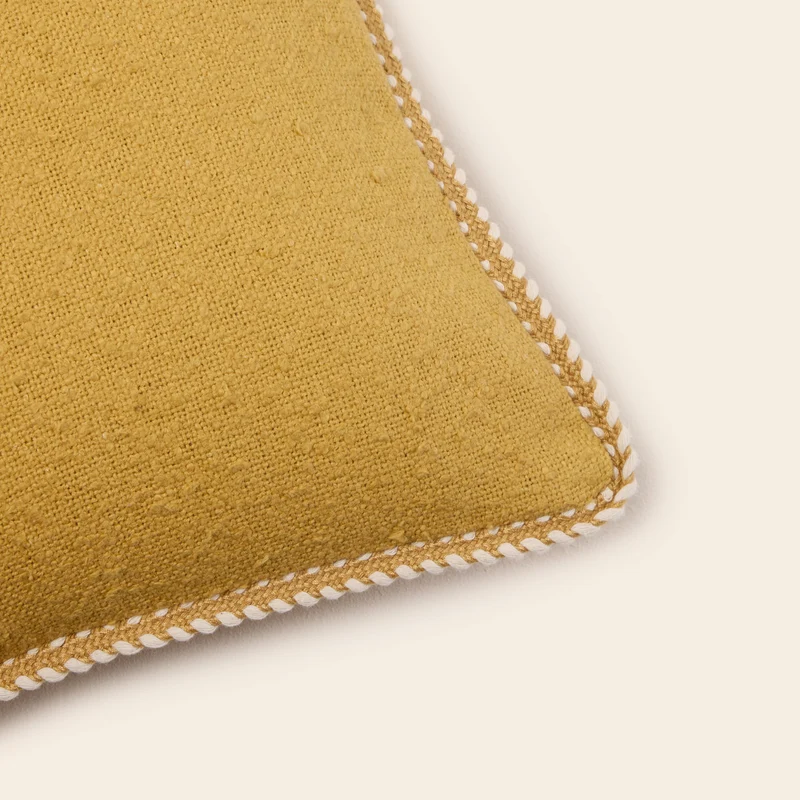 Housse de coussin GANJI jaune ocre