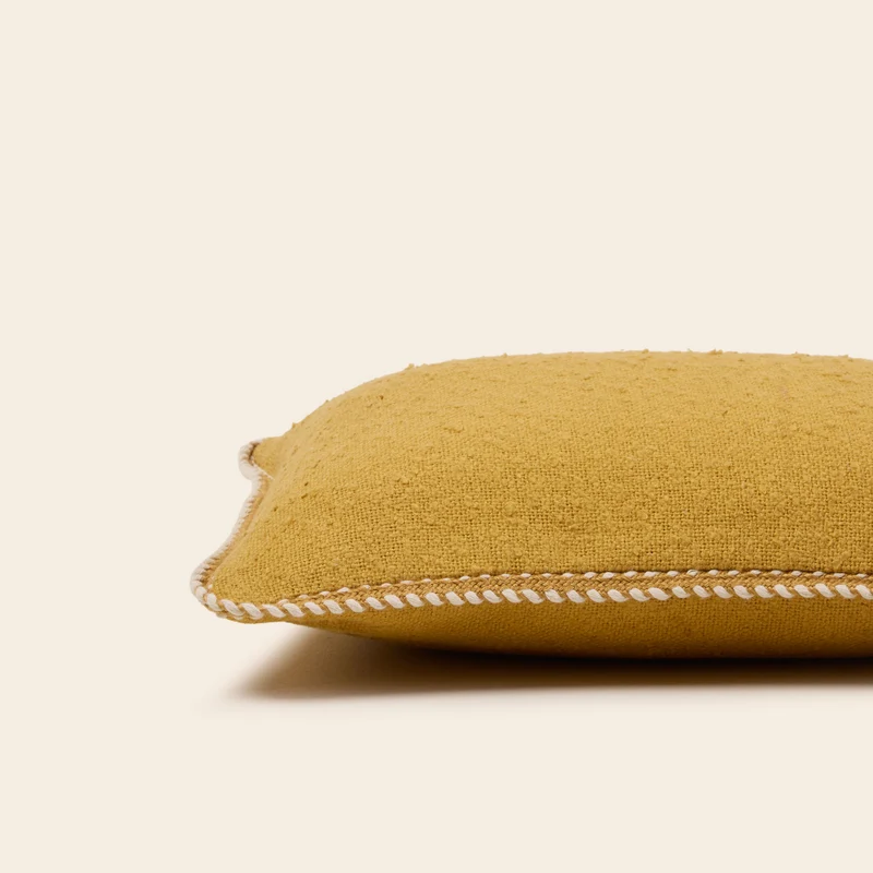 Housse de coussin GANJI jaune ocre