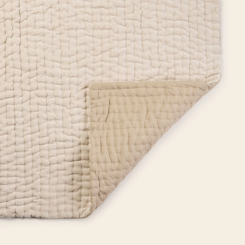Couvre-lit matelassé AURALIE argile blanche