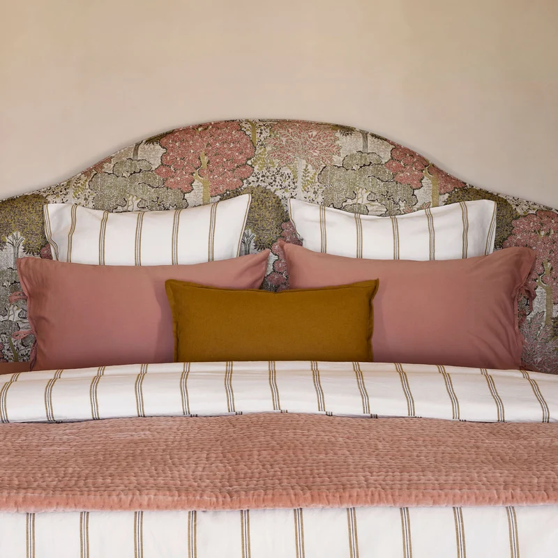 Couvre-lit matelassé AURALIE rose églantine