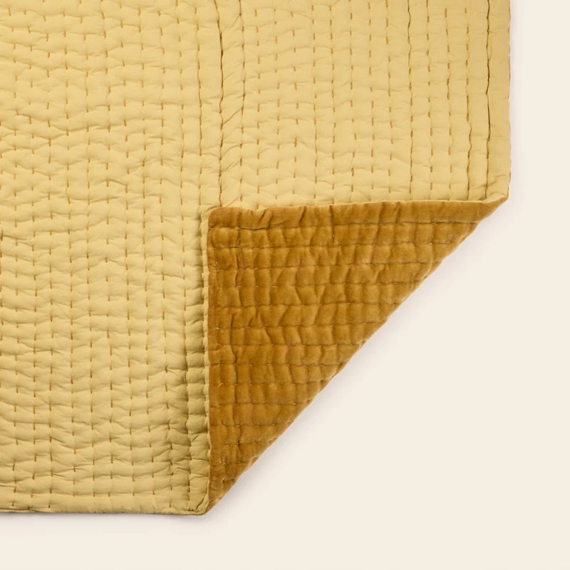 Couvre-lit matelassé AURALIE jaune camomille