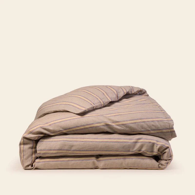 Housse de couette LELIO naturel rayé