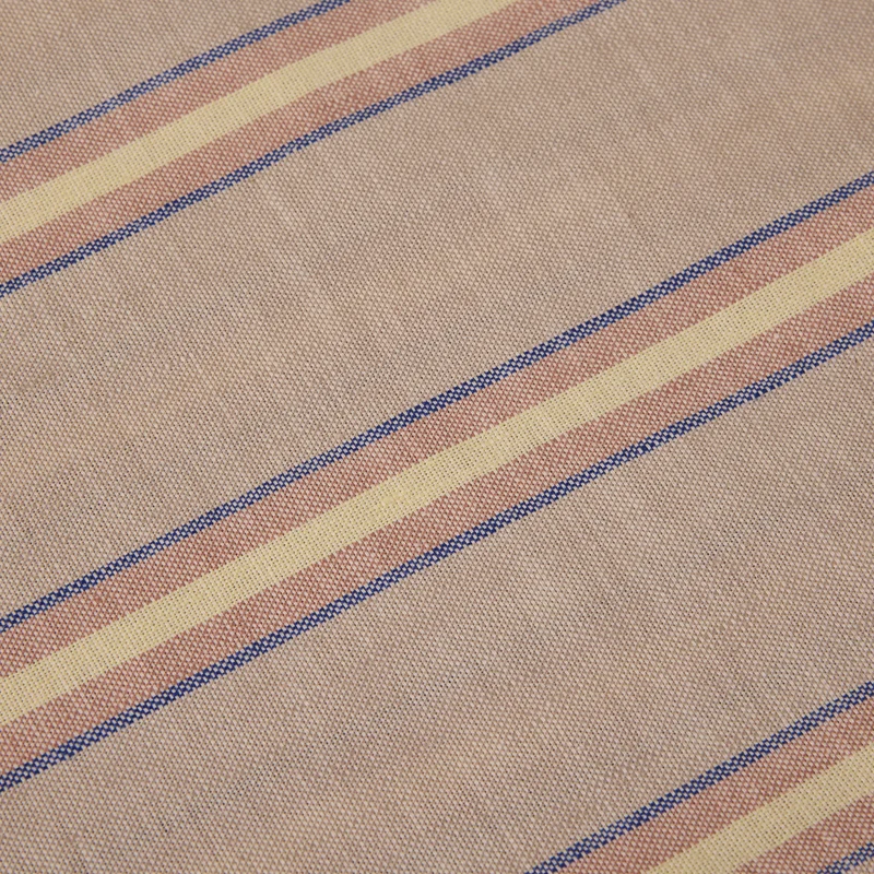 Drap plat LELIO naturel rayé