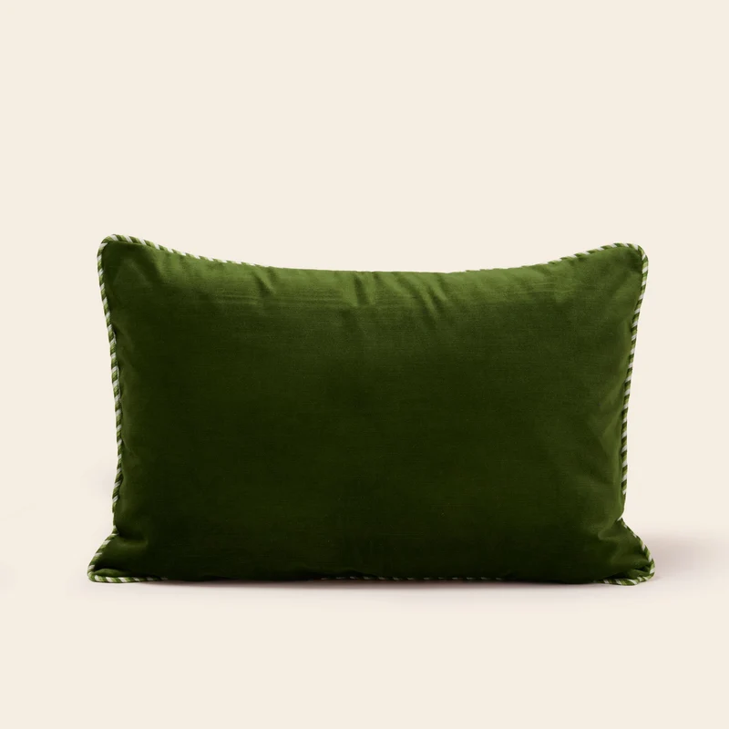Housse de coussin DALILA vert olive
