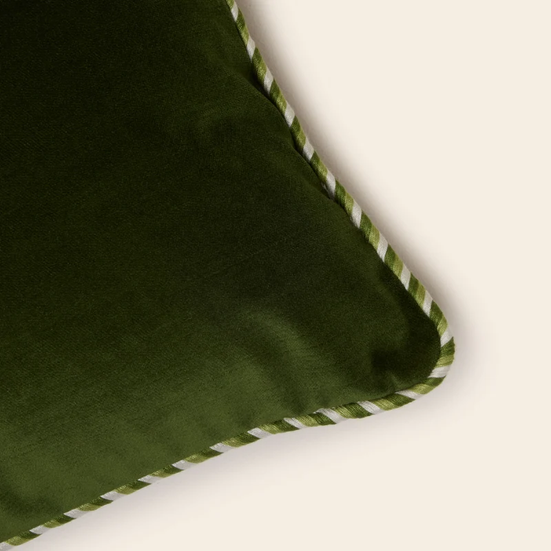 Housse de coussin DALILA vert olive