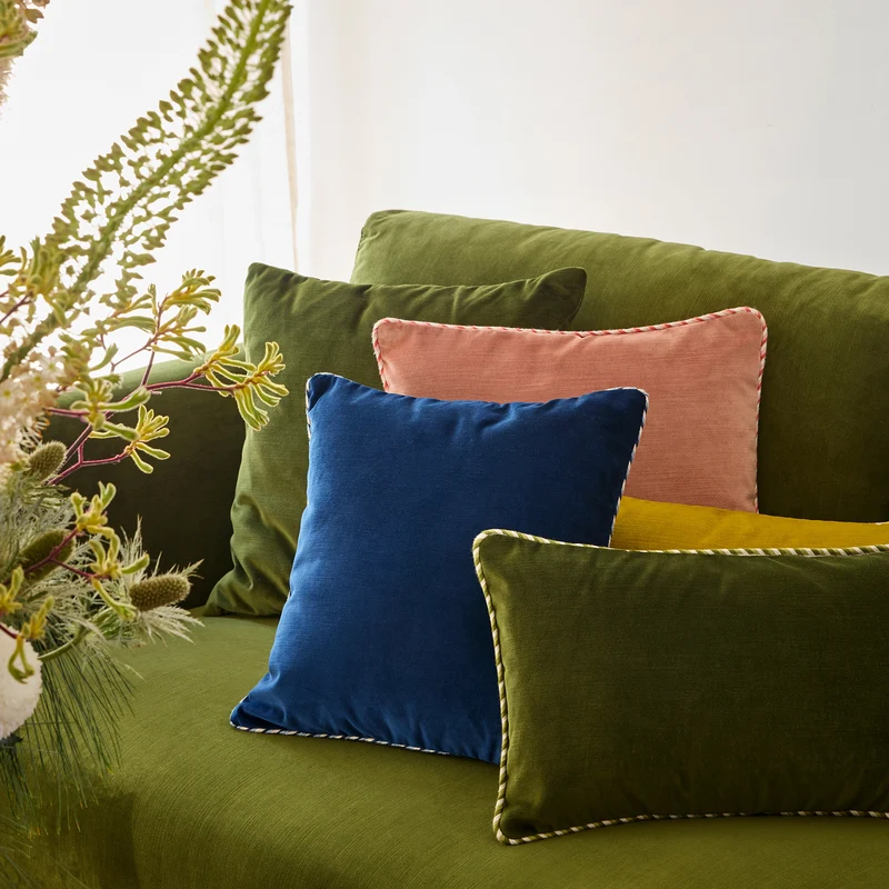 Housse de coussin DALILA vert olive