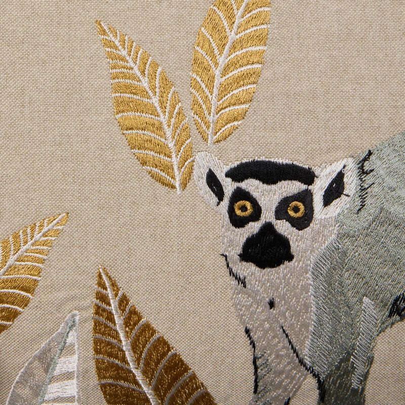 Housse de coussin MADAGASCAR naturel et ocre