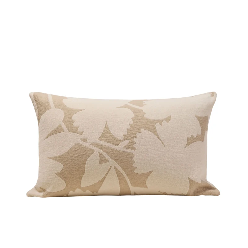 Housse de coussin FLAURIA ivoire et beige chaud