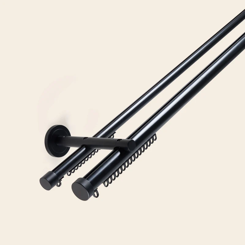 Support berceau double RAYIA noir mat