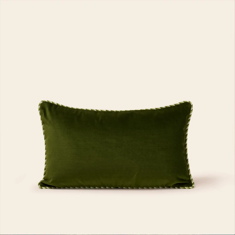 Housse de coussin DALILA vert olive