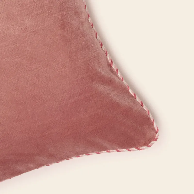 Housse de coussin DALILA pêche rosé