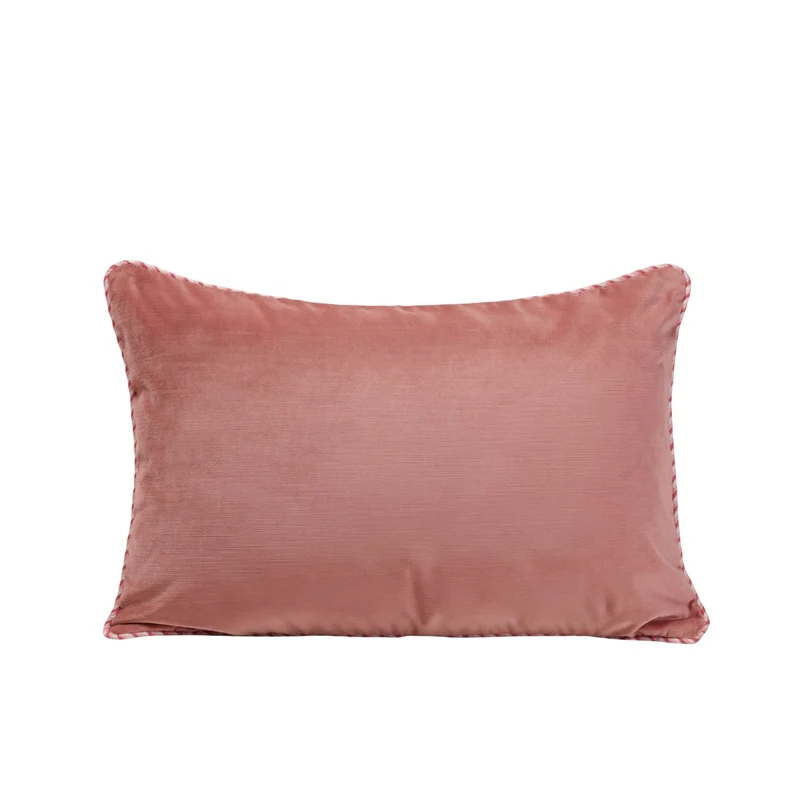 Housse de coussin DALILA pêche rosé