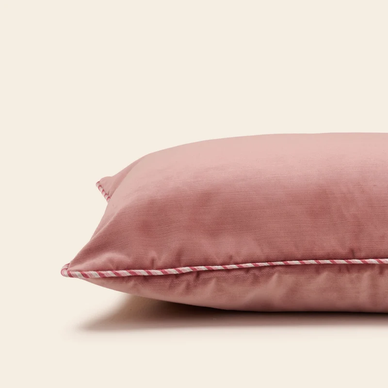 Housse de coussin DALILA pêche rosé