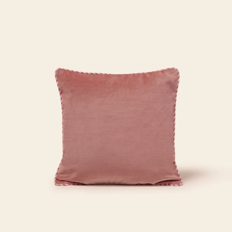 Housse de coussin DALILA pêche rosé