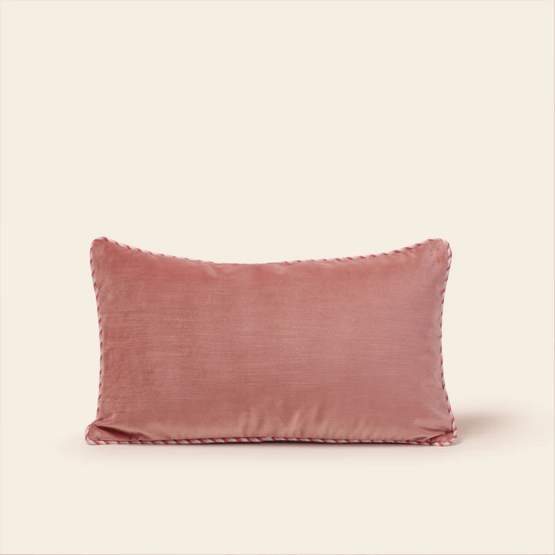 Housse de coussin DALILA pêche rosé