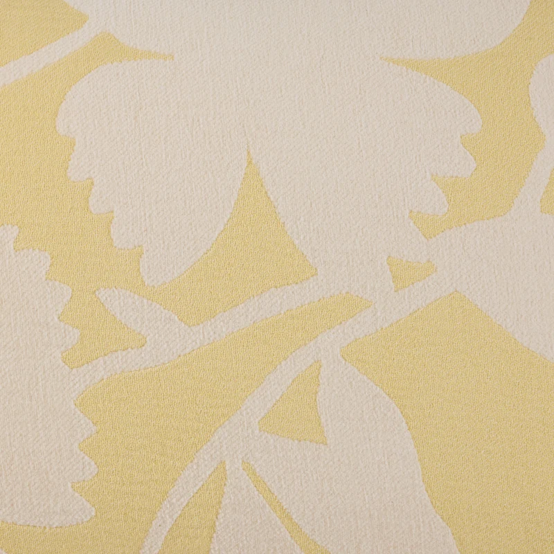 Housse de coussin FLAURIA ivoire et jaune pastel