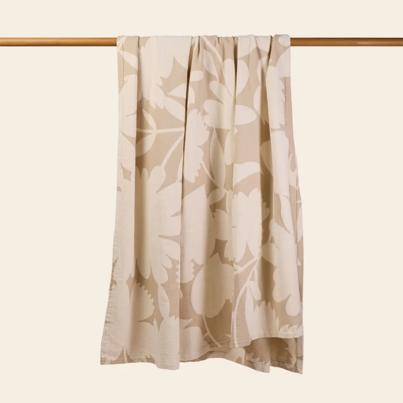 Couvre-lit FLAURIA ivoire et beige chaud
