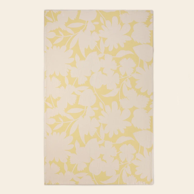 Couvre-lit FLAURIA ivoire et jaune pastel