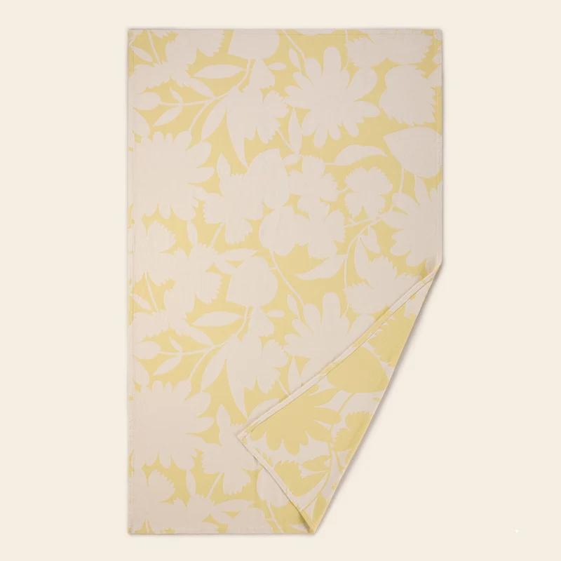 Couvre-lit FLAURIA ivoire et jaune pastel
