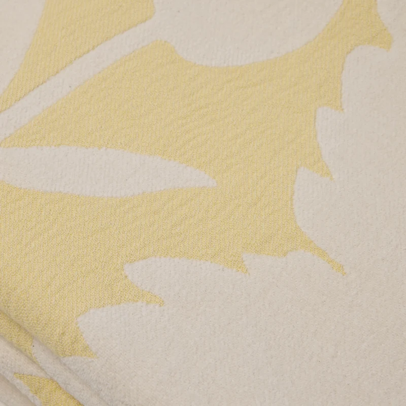 Couvre-lit FLAURIA ivoire et jaune pastel