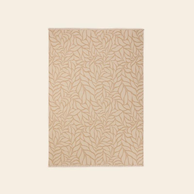 Plaid LOUENN ivoire et beige doux