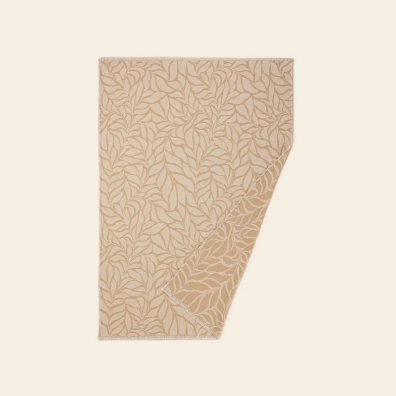 Plaid LOUENN ivoire et beige doux