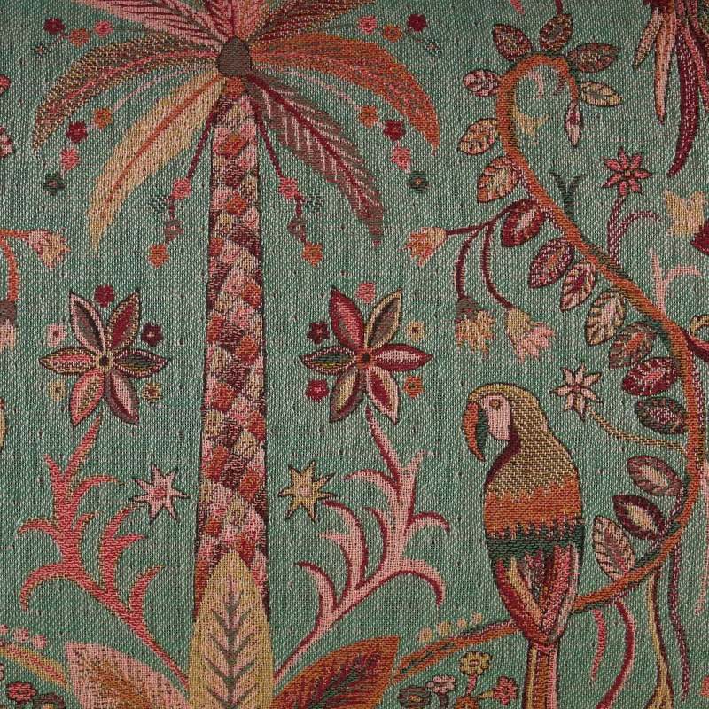 Housse de coussin SUNDARI turquoise et multicolore