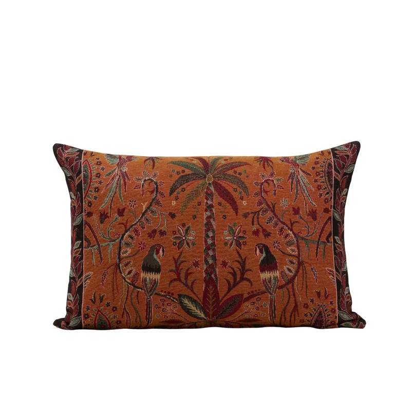 Housse de coussin SUNDARI orange et multicolore