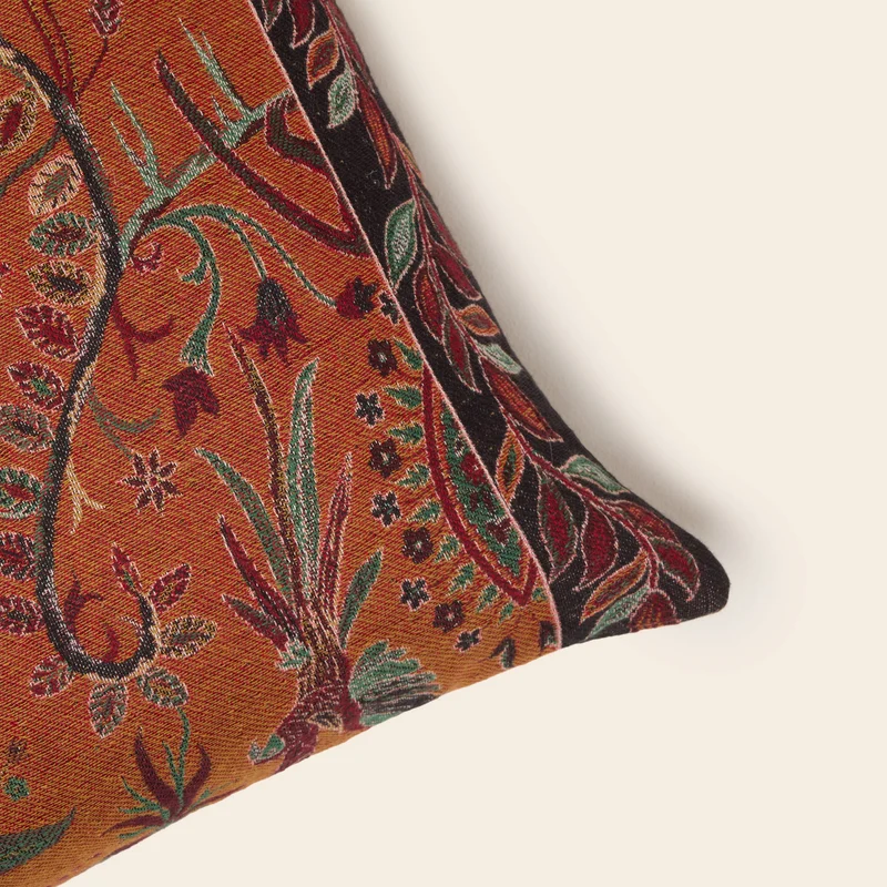 Housse de coussin SUNDARI orange et multicolore