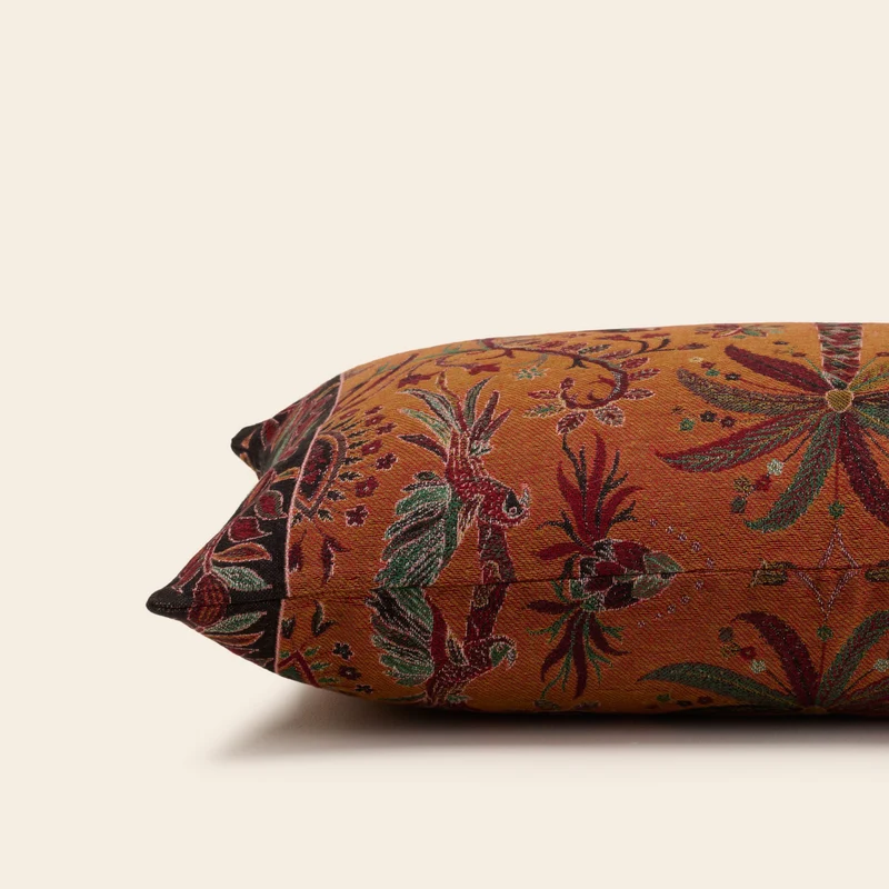 Housse de coussin SUNDARI orange et multicolore