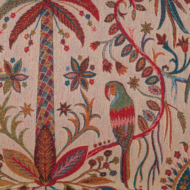 Housse de coussin SUNDARI ivoire et multicolore