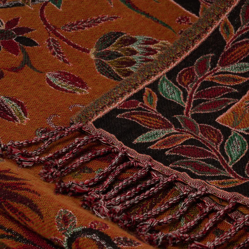 Plaid SUNDARI orange et multicolore